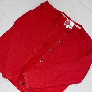 Mini Boden ruffle sweater cardigan